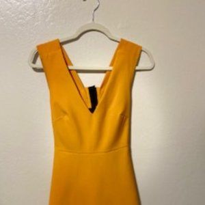 ZARA-YELLOW MUSTARD COCKTAIL DRESS